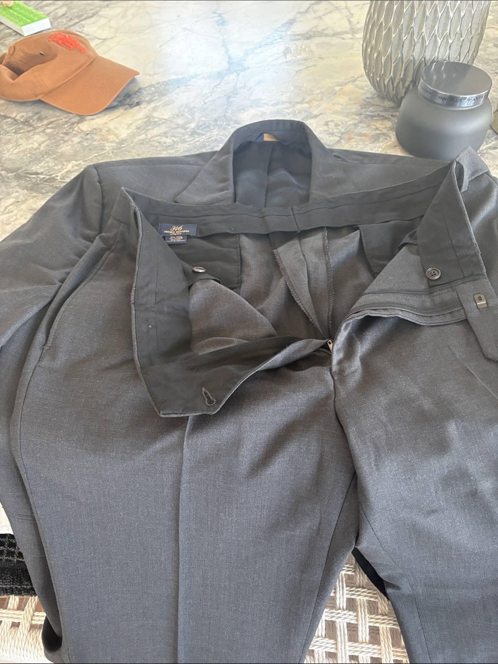 Brooks Brothers Men's Charcoal Gray Dress Suit Pants